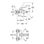 Смеситель для ванны GROHE Eurosmart, хром (25243003)