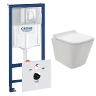 Комплект инсталляции GROHE 38775001 с унитазом AQUAme AQM2004 и сиденьем с микролифтом (NW0169)