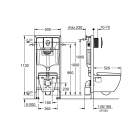 Комплект инсталляции GROHE Solido 4 в 1 с подвесным унитазом Lecico Serel и сиденьем (39441000)