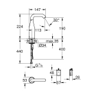 Кран для раковины GROHE Essence E инфракрасный, без функции смешивания, хром (36446000)