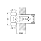 Встраиваемая часть вентиля GROHE, резьба 1/2″ (29800000)
