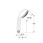 Ручной душ GROHE Relexa 100, 5 режимов, хром (28796000)