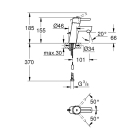 Смеситель для раковины GROHE Concetto с цепочкой, с ограничением расхода воды, хром (3220610E)