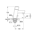 Кран для раковины GROHE Concetto, без функции смешивания, хром (32207001)