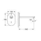 Внешняя часть крана для раковины GROHE Eurosmart Cosmopolitan E инфракрасный, без функции смешивания, питание от сети 230V, нержавеющая сталь (36334SD0)