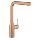 Смеситель для кухни GROHE Essence с вытяжным изливом 2jet, теплый закат матовый (30504DL0)