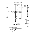 Смеситель для раковины GROHE Eurosmart Cosmopolitan E инфракрасный, M-size, хром (36325002)