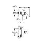 Смеситель для душа GROHE Eurosmart, хром (25242003)