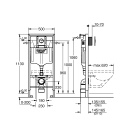 Система инсталляции GROHE Rapid SL для подвесного унитаза (39581000)