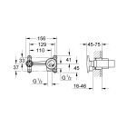 Встраиваемая часть однорычажного смесителя для раковины GROHE на 2 отверстия (33769000)