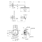 Душевая система GROHE Eurocube со смесителем для ванны, хром (25238000)
