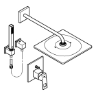 Душевая система GROHE Eurocube со смесителем для ванны, хром (25238000)