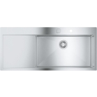 Мойка GROHE K1000 80-S 116/52 1.0 с корзинчатым вентилем, нержавеющая сталь (31582SD1)
