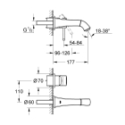 Внешняя часть смесителя для раковины GROHE Grandera, S-Size, хром (19929000)