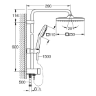 Душевая система GROHE Tempesta System 250 Cube с переключателем потоков, хром (26694001)