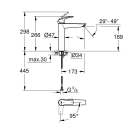 Смеситель для раковины GROHE Eurosmart, XL-size, хром (24164003)