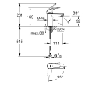 Смеситель для раковины GROHE Eurosmart, S-Size, хром (23974003)