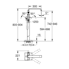 Внешняя часть смесителя для ванны GROHE Allure напольного монтажа, хром (32754002)