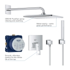 Душевая система GROHE Eurocube со смесителем для ванны, хром (25238000)