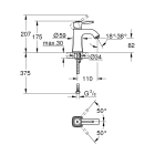 Смеситель для раковины GROHE Grandera, хром/золото (23310IG0)