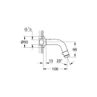 Кран для раковины GROHE Universal, без функции смешивания, хром (20205000)
