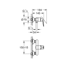 Смеситель для душа GROHE BauLoop, хром (23634000)