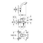 Смеситель для ванны GROHE Eurostyle, хром (33592000)