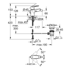Смеситель для биде GROHE BauEdge, S-size, хром (23331001)