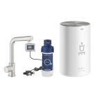 Комплект для кухни GROHE Red Mono с L-образным вентилем, бойлером M-Size и фильтром, суперсталь (30339DC1)
