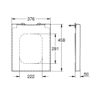 Сиденье для унитаза с микролифтом GROHE Cube Ceramic, альпин-белый (39488000)