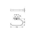 Держатель для туалетной бумаги GROHE Selection, суперсталь (41068DC0)