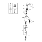 Смеситель для раковины GROHE Eurostyle, S-size, хром (23713003)