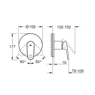 Внешняя часть смесителя для душа GROHE Europlus, хром (24059002)