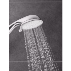 Душевой гарнитур GROHE Tempesta Rustic 100 с мыльницей, 4 режима струи, душевая штанга 600 мм, 9,5 л/мин, хром (26086001)