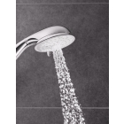 Душевой гарнитур GROHE Tempesta Rustic 100 с мыльницей, 4 режима струи, душевая штанга 600 мм, 9,5 л/мин, хром (26086001)