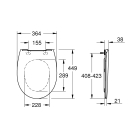 Сиденье для унитаза GROHE Bau Ceramic, с микролифтом, альпин-белый (39923000)