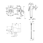 Набор для гигиенического душа, GROHE BauCurve, хром (123072)