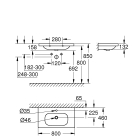 Раковина GROHE Euro Ceramic, накладная на столешницу 80 см,альпин-белый (3958400H)