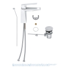 Смеситель для раковины GROHE Allure Brilliant, M-size, хром (23029000)