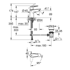 Смеситель для раковины GROHE BauEdge, S-size, хром (23559001)