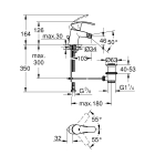 Смеситель для биде GROHE Eurosmart с донным клапаном, S-size, хром (32929002)