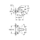Смеситель для ванны GROHE Eurosmart, хром (33300002)