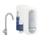 Кран для кухонной мойки GROHE Blue Home Mono с системой фильтрации, охлаждения и газирования воды, Wi-Fi, суперсталь (31498DC1)