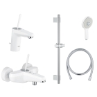 Готовый комплект для ванной комнаты GROHE Eurodisc Joy, белая луна (NB0023)