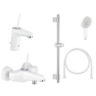 Готовый комплект для ванной комнаты GROHE Eurodisc Joy, белая луна (NB0023-1)
