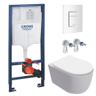 Комплект инсталляции GROHE Rapid SL 38772SH0 с унитазом AQUAme AQM2012 и сиденьем с микролифтом, смыв Quiet (NW0291)