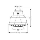 Верхний душ GROHE Relexa Rustic 100, 9,5 л/мин, 5 режимов, хром (27126001)