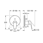 Внешняя часть смесителя для ванны GROHE Eurodisc Cosmopolitan с переключателем на 2 положения, хром (24056002)