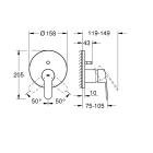 Внешняя часть смесителя для ванны GROHE Eurostyle Cosmopolitan, хром (24052002)