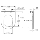Унитаз напольный GROHE Bau Ceramic с сиденьем с микролифтом (NW0093)